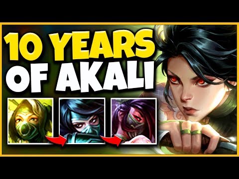10 Years of Playing Akali in 10 Minutes - League of Legends