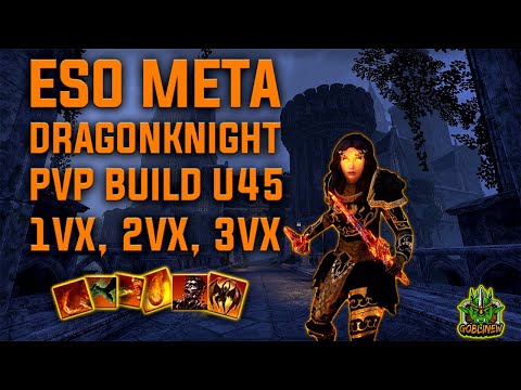ESO META DRAGONKNIGHT PvP BUILD U45 l Dominate the Zerg Outnumbered l 1vX, 2vX, 3vX l