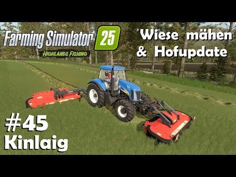 LS25 Kinlaig #45 Mowing grass, yard walk & building vegetable storage / Farming Simulator 25