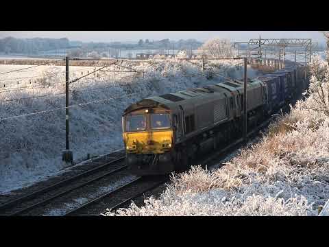 Trackside BELOW ZERO around Carlisle: 87, 90s, 70s, 68s, 66s in a frosty landscape. 12 13 Dec 22
