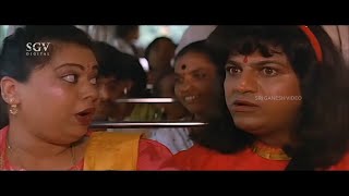 Shivrajkumar raids prostitute home in lady Getup | Best Comedy Scene | Annavra Makkalu Kannada Movie