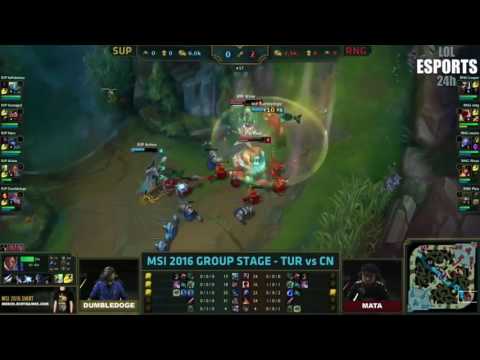 SUP vs RNG Highlights | SuperMassive vs. Royal Never Give Up | MSI 2016 | TUR vs CN