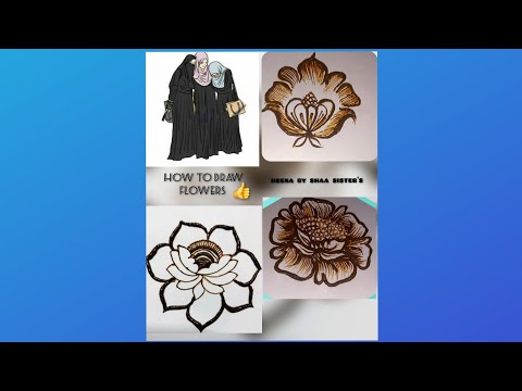 How To Draw Mehndi Flowers step by step|| Mehndi Flowers || Shabnam Anjum 🥰