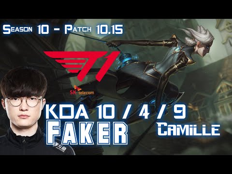 T1 Faker CAMILLE vs DWG Showmaker ZOE Mid - Patch 10.15 KR Ranked