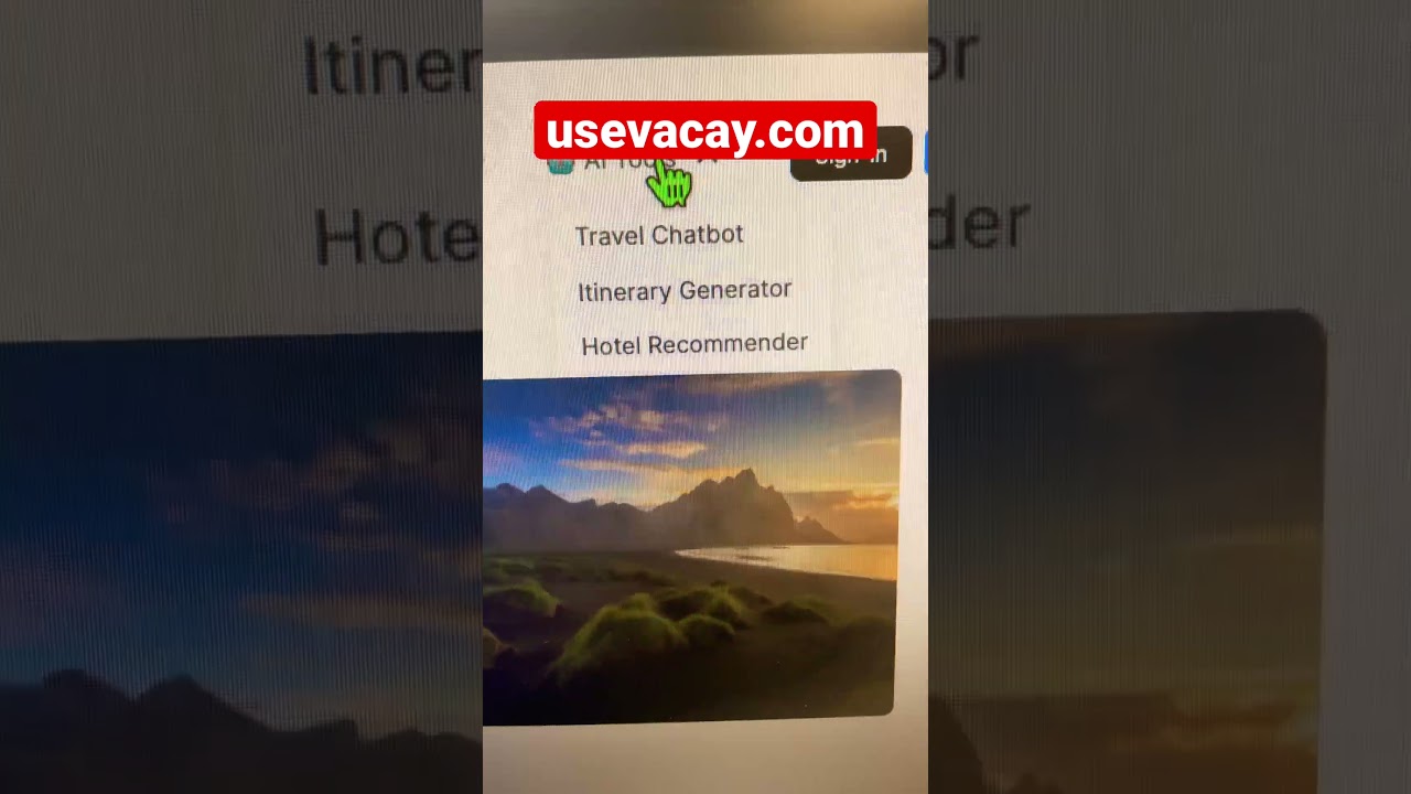 Plan Your Dream Vacation with Usevacay.comThe Ultimate AI-Powered Travel Assistant! #ai