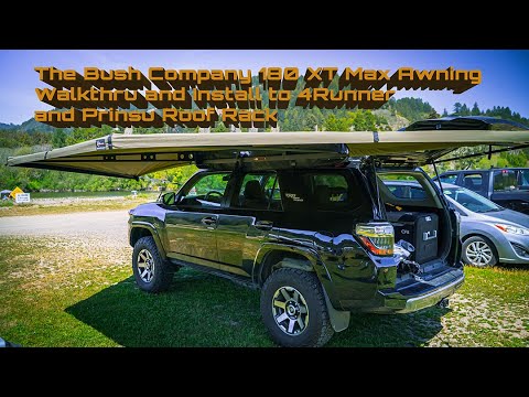 180 Awning Walkthru, Wind and Install on 5th Gen 4Runner. TheBushCompany 180 XT Max Awning to Prinsu