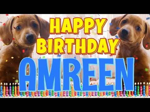 Feliz Cumpleaños Amreen! (Hablar Perros divertido) ¿Cuál es libre en mi cumpleaños