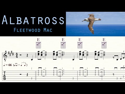 ALBATROSS | FLEETWOOD MAC | For one acoustic guitar | Lesson | Melody & Chords | TAB & Sheet music