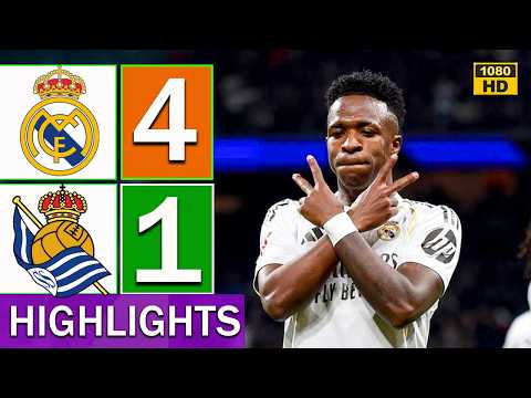 Real Madrid vs Real Sociedad 4-1 Extended Highlights & All Goals | Laliga EA Sports 2026
