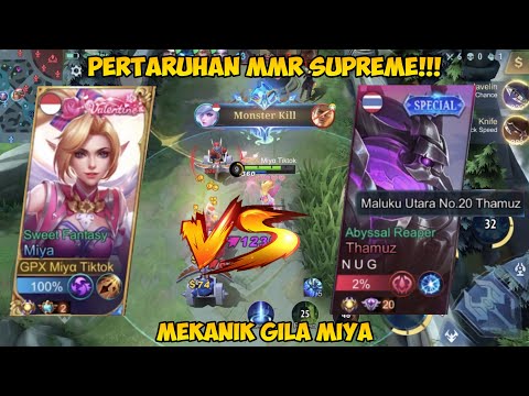 MENGERIKAN! LAWAN TOP SUPREME THAMUZ? PARAH SAKIT BANGET DAMAGENYA! | TOP GLOBAL MIYA - MLBB