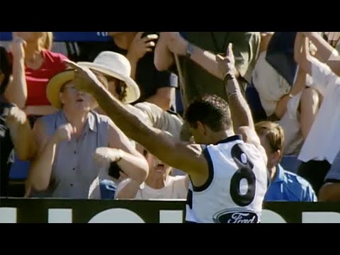 Rockin' Ronnie Burns kicks a ridiculous snap at the Cattery | Cult Figures | 2000 | AFL