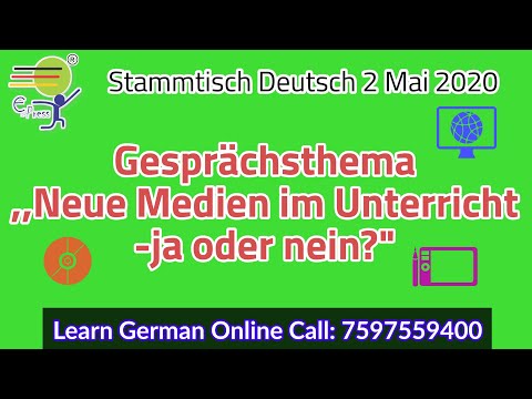 Stammtisch Deutsch 2 Mai 2020 | Deutsch Lernen | Learn German Online