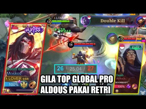 TOP GLOBAL MOSKOV vs TOP GLOBAL ALDOUS HYPER CARRY, GENDONG TIM SAMPE LATE GAME - MOBILE LEGENDS