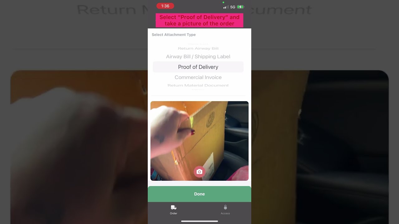 How to update a CPU Order as delivered in the WAM App