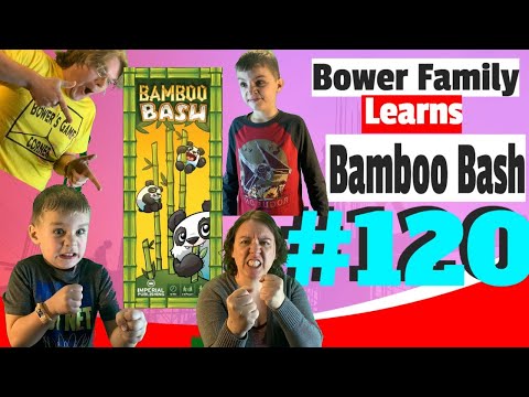 Bamboo Bash - Bower Family Learns #120 *Click Clack Lumberjack family game meets Pandas*