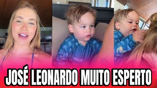 VIRGÍNIA MOSTRA SEU FILHO JOSÉ LEONARDO ESTÁ MUITO ESPERTO 