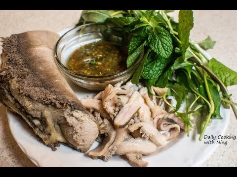 Beef Tripe Thai Spicy Country sauce (ລວກຄ້ນນານາ ຈ່າເເຈ່ວເພີອັ)