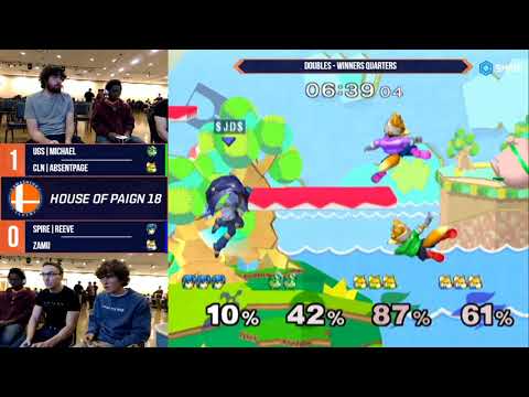 House of Paign 18 - Michael & AbsentPage vs. Reeve & Zamu - SSBM - Doubles - Winners Quarters