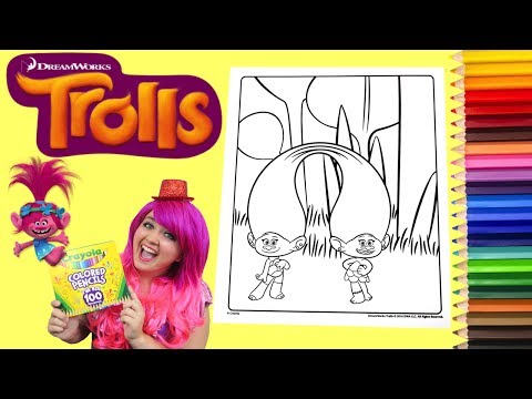 Coloring Trolls Satin & Chenille Coloring Book Page Colored Pencil Prismacolor | KiMMi THE CLOWN Video