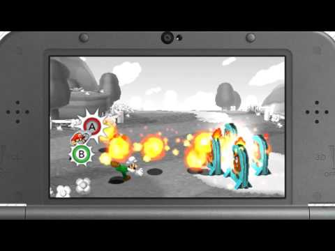 [Mario & Luigi: Paper Jam] Bros and Trio Attacks Footage