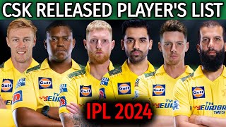 IPL 2024 - Chennai Super Kings Released Players List | CSK Released Players IPL 2024 | CSK 2024