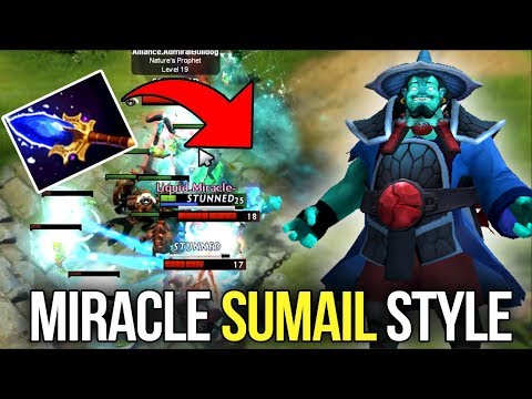 Miracle- Storm Spirit 9K MMR Three Man Vortex Sumail Style - Dota 2