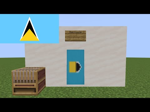 Porky's mind-blowing Saint Lucia flag in Minecraft!