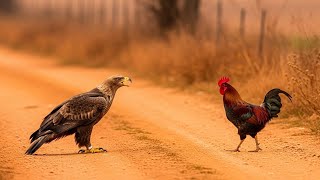 CET AIGLE S'EN EST PRIS AU MAUVAIS COQ
