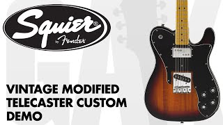 Video thumbnail for Squier - Vintage Modified Telecaster Custom Demo at GAK by GAK