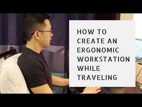 How to setup an ergonomic workstation on a laptop (work from home office + travel ergonomics!)
