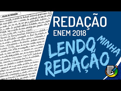 ENEM 2019 - Lendo e comentando minha #Redação do Enem 2018!