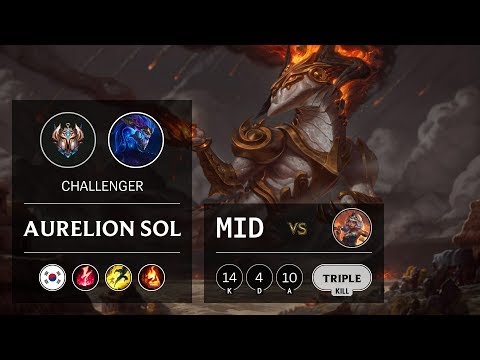 Aurelion Sol Mid vs Qiyana - KR Challenger Patch 9.23