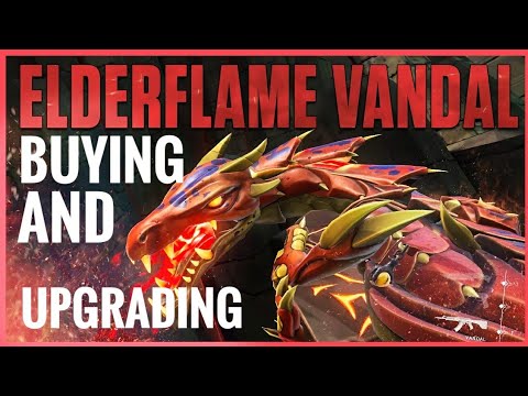 BUYING AND UPGRADING THE ELDERFLAME VANDAL IN VALORANT | OVERPOWERED SKIN VALORANT