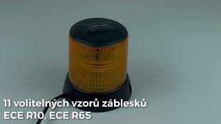LED maják, oranžový, 10-30V, ECE R65, pevná montáž
