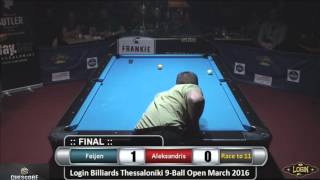 Login Billiards Thessaloniki 9-Ball Open Tournament March 2016 - Final - Alexandris vs. Feijen