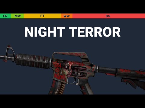 M4A1-S Night Terror - Skin Float And Wear Preview