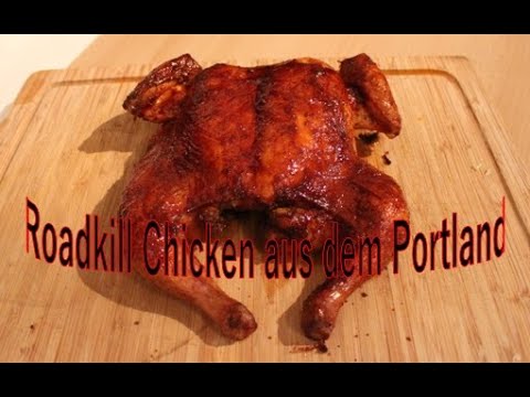 Roadkill Chicken ausm Smoker // BBQ-Chicken in Brine eingelegt ausm El-Fuego Portland