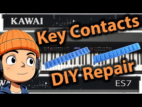 Kawai ES7 Keyboard Repair - Replace Key Contacts ES7 (ES8) (DIY Keyboard Repair Keybed Contacts)