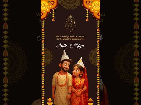 Bengali Wedding Invitation Video | WhatsApp Invite Video #wedding #bengaliwedding #invitationvideo