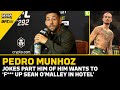Pedro Munhoz Jokes Part Of Him 'Wants To F*** Up' Sean O'Malley In Hotel | UFC 292 | MMA Fighting