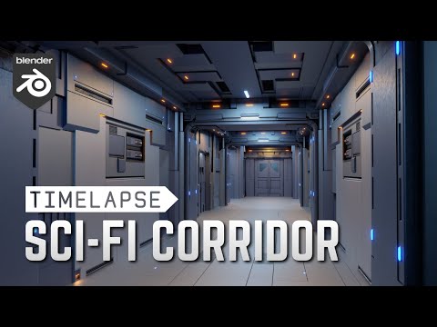 Sci-Fi Corridor - 3D Modeling Timelapse