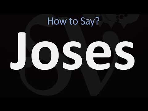 How to Pronounce Joses from the Bible?