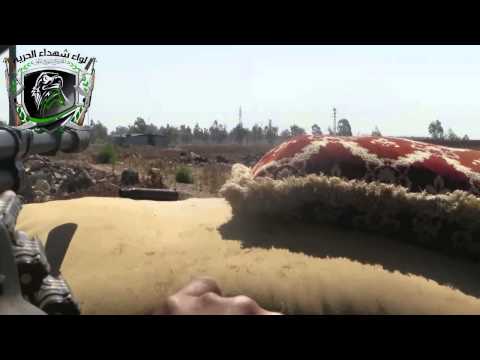 استهداف مقرات النظام في تل الخضر برشاش الدوشكا من قبل لواء شهداء الحرية ضمن معركة قطع الوتين