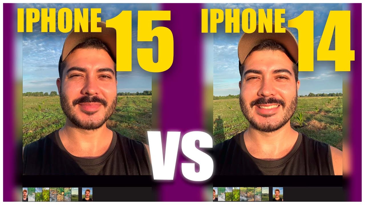 IPHONE 14 VS IPHONE 15 NO TESTE DE CAMERAS! iPhone 15 tão melhor?
