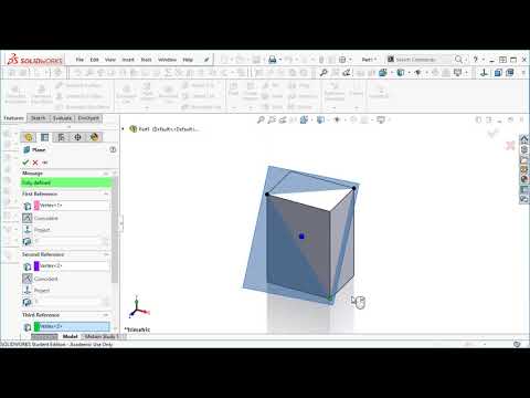 Jensen's Inventor Tutorial - Isometric Sketches - Advanced Planes 1 of 10