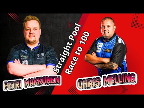 Chris Melling vs Petri Makkonen | Straight Pool | Race to 100