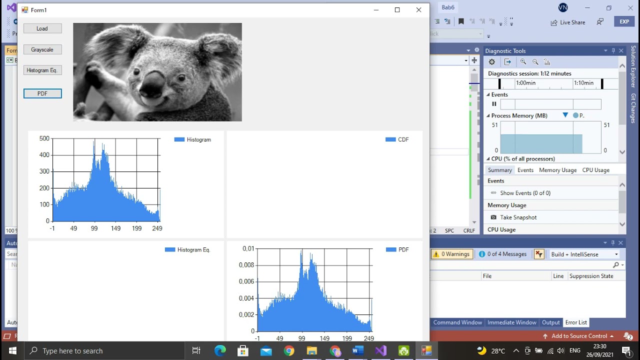 Prak Pengolahan Citra Bab 6 dan 7 - Histogram dan Histogram Equalization