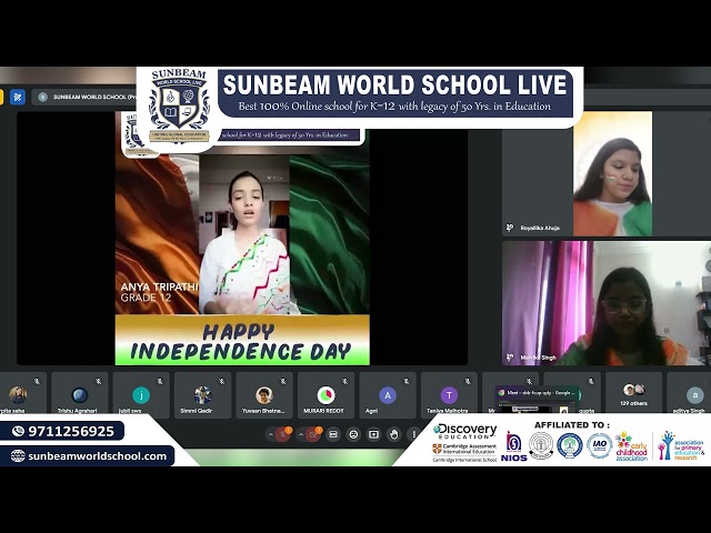 Sunbeam World School as we celebrated Independence Day with the esteemed Lt Col Jhilmil Mukherjee🎖️✨