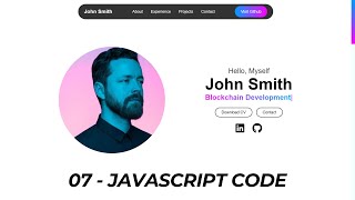 Download the video "How to build a Simple Portfolio Website using HTML CSS & JavaScript | JavaScript Code"