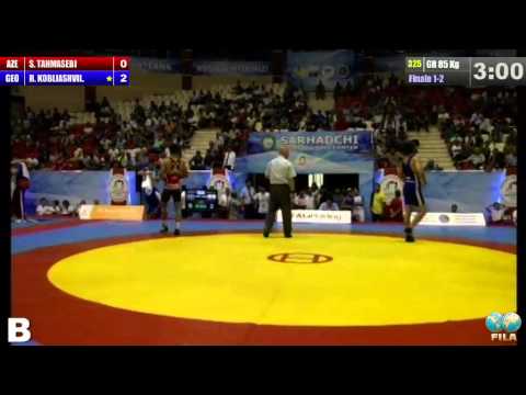 Finale 1-2 Greco-Roman 85 Kg (AZE) Saman Ahman TAHMASEBI vs (GEO) Roberti KOBLIASHVILI
